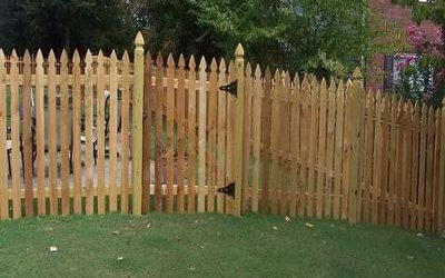 Gothic Fence Posts at Valley Redwood